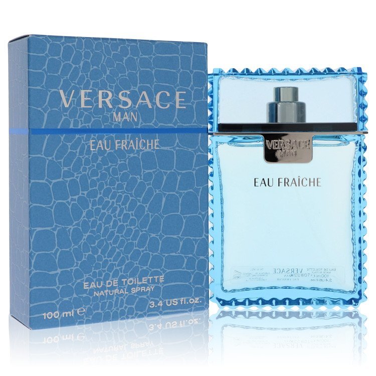 Versace Man by Versace Eau Fraiche Eau De Toilette Spray (Blue) 3.4 oz (For Man)