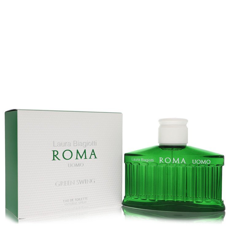 Roma Uomo Green Swing by Laura Biagiotti Eau De Toilette Spray 6.8 oz (For Man)